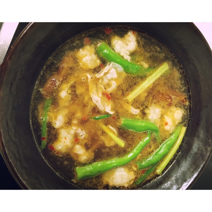 余ったモツでモツラーメン☆ラーメン出汁レシピ